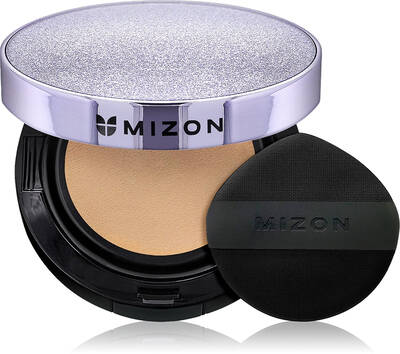 Mizon Vegan Collagen SPF38 PA++ long-lasting cushion foundation with high UV protection color #23 Natural sand Beige 2x15 g