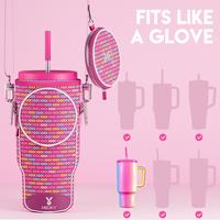 MEOKY water bottle bag, suitable for outing, with adjustable shoulder strap, made of high-quality materials, waterproof and w...