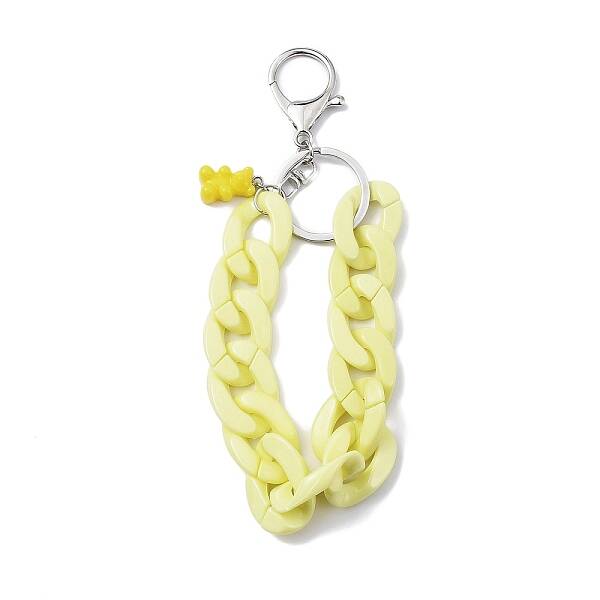 Acrylic Curb Chain Keychain