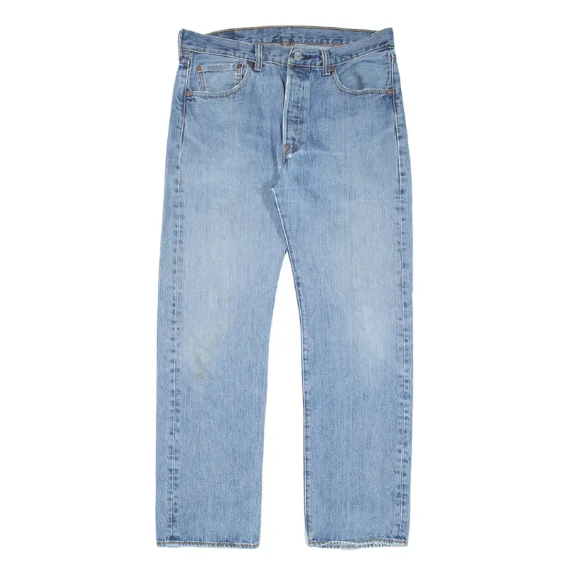 LEVI'S 501 Jeans Blue Denim Regular Straight Mens W33 L30