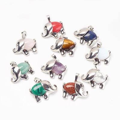 Natural & Synthetic Mixed Stone Pendants