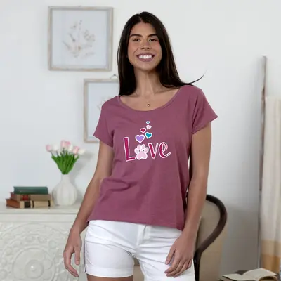 Love Paw Tee - Oatmeal - 2X