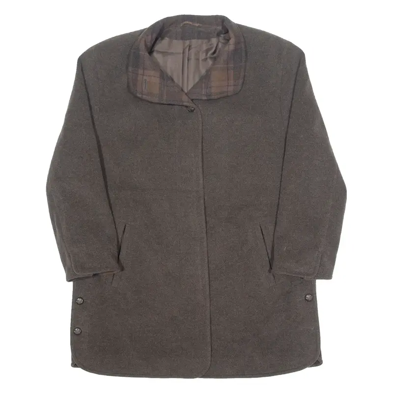 DELMOD Womens Jacket Brown Wool 90s UK 12