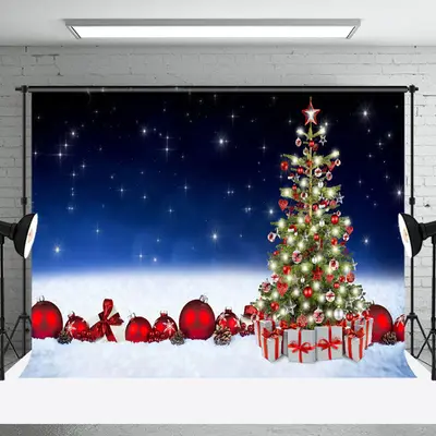 Aperturee Fantasy Night Stars Sky Bauble Christmas Backdrop