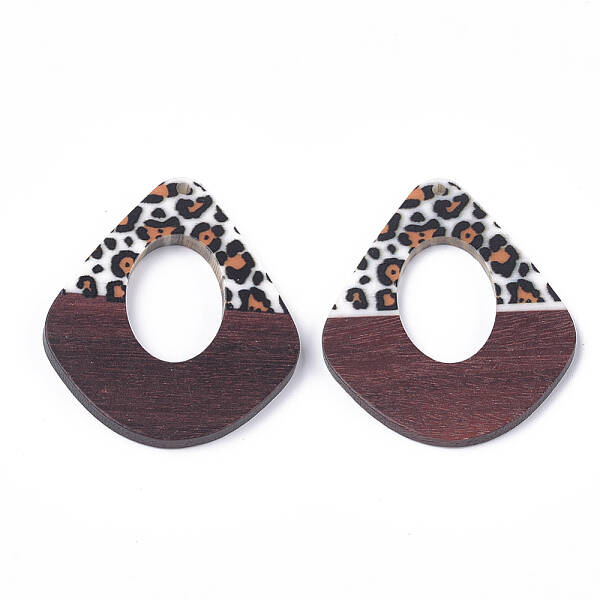 Printed Resin & Wood Pendants