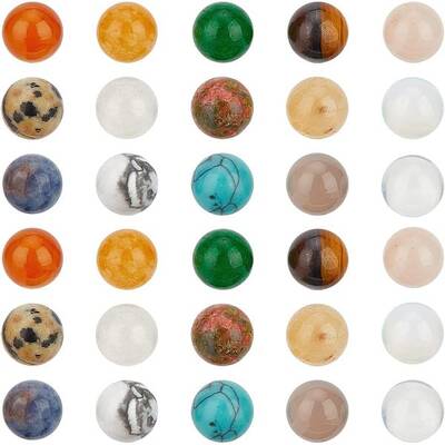 Natural & Synthetic Gemstone Round Beads