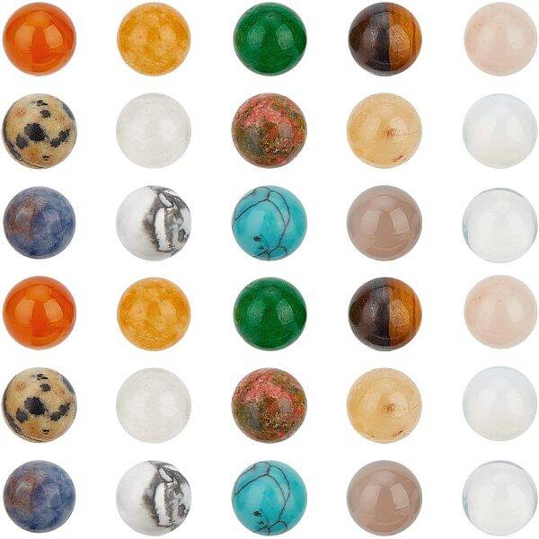 Natural & Synthetic Gemstone Round Beads