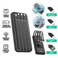 Portable Charger 25800mAh Power Bank - Portable Battery with 4 Built-in Cables, 6 Outputs and 3 Inputs Fast Charging External...