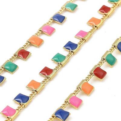 Brass Rectangle Link Chains