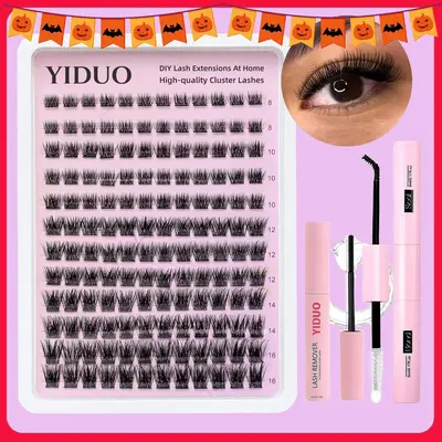DIY Summer Lash Extensions Lash Clusters Kit, 1 Box Mixed 8-16mm Cluster Lashes & Eyelash Extension Glue & Lash Glue Remover/...
