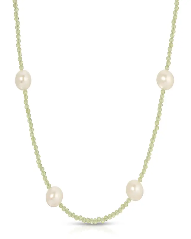 Tavi Necklace | Gemstone: Peridot | Metal Color: Gold