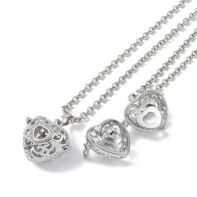 Brass Rhinestone Pendant Necklaces