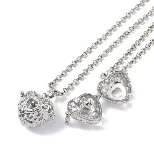 Brass Rhinestone Pendant Necklaces