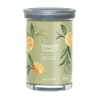 Yankee Candle Candela Aromatica Signature Tumbler Grande Salvia E Agrumi 567 G
