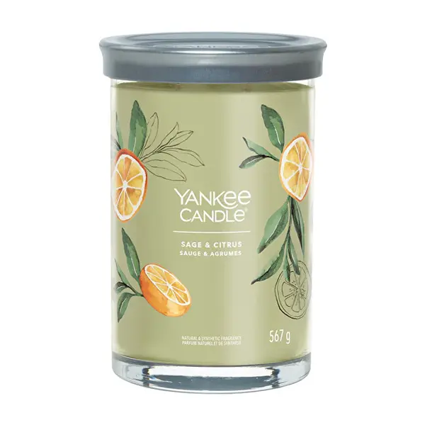 Yankee Candle Candela Aromatica Signature Tumbler Grande Salvia E Agrumi 567 G