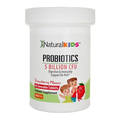 NaturalKids PROBIOTICS Chewable Tablets 5 Billion CFUs per Serving | Chewable Probiotics Tablets 60 Chewable Tablets | Strawb...