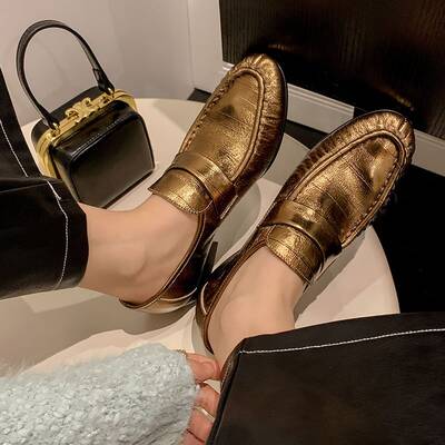 CHIKO Aubree Round Toe Block Heels Loafers Shoes