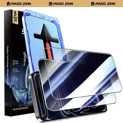 NEW -MAGIC JOHN 2-Pack Screen Protector for iPhone, Samsung, and Google–Crystal Clear, Scratch-Resistant, Ultra-Smooth Touc...
