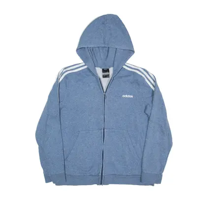 ADIDAS Hoodie Blue Full Zip Womens XL