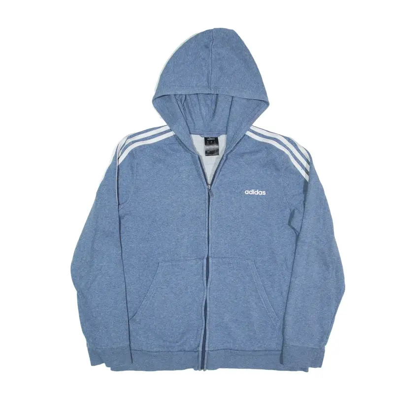 ADIDAS Hoodie Blue Full Zip Womens XL