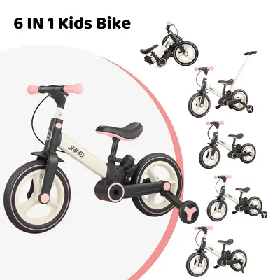 ćFall DealsćJMMD Multi-Functional 6-in-1 Toddler Bike for 18-60M Baby Balance Bike with Training Wheels, Pedals & Push Ha...