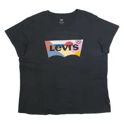 LEVI'S Womens T-Shirt Black 2XL
