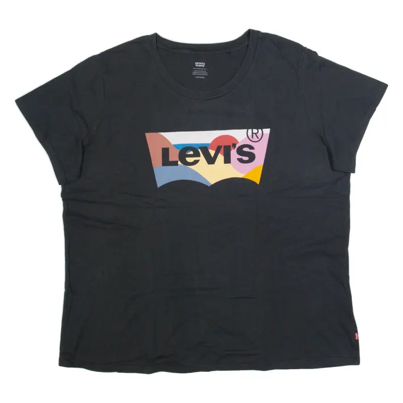 LEVI'S Womens T-Shirt Black 2XL