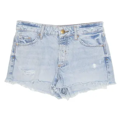 RIVER ISLAND Distressed Womens Denim Shorts Blue UK 8 W30