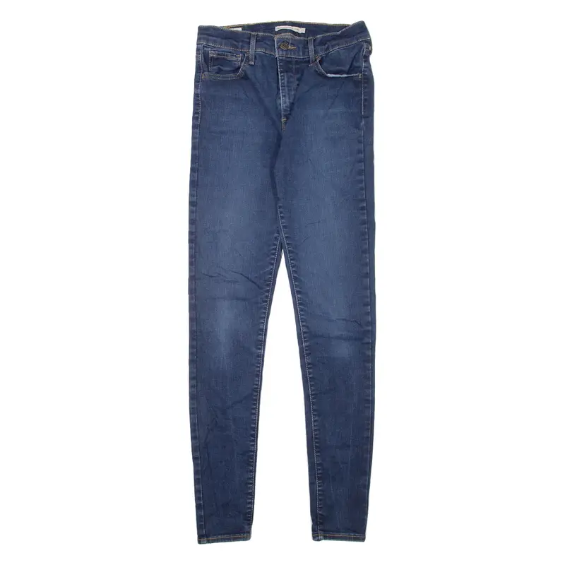 LEVI'S 720 High Rise BIG E Womens Jeans Blue Slim Skinny Stone Wash W27 L32