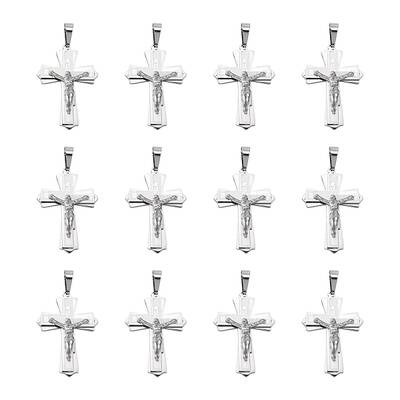 Tarnish Resistant 304 Stainless Steel Crucifix Cross Big Pendants for Easter