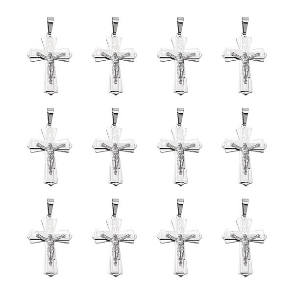 Tarnish Resistant 304 Stainless Steel Crucifix Cross Big Pendants for Easter