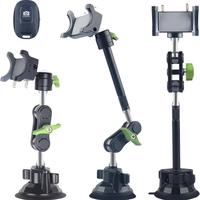 Adjustable Arm Car Phone Holder, 1 Count Universal Suction Cup Phone Holder for Windshield & Dashboard, Adjustable Viewing An...