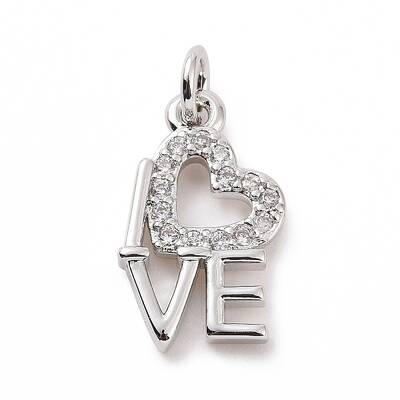 Brass Micro Pave Cubic Zirconia Pendants