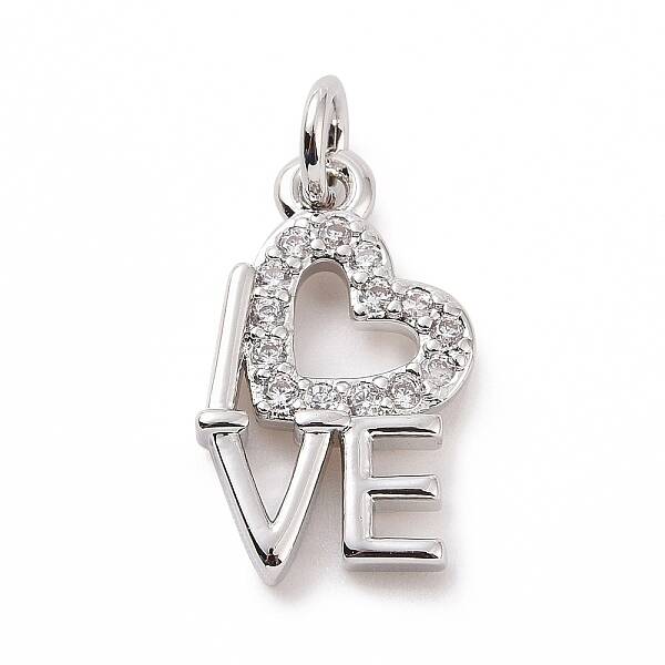 Brass Micro Pave Cubic Zirconia Pendants