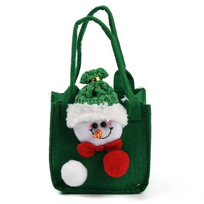 Non-woven Fabrics Christmas Snowman Candy Gift Tote Bags