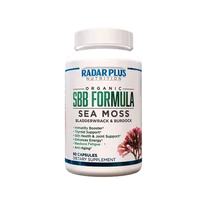 SBB Formula Sea Moss - Natural Blend of 102 Minerals for Energy, Immune System & Gut Health - Organic Food Supplement Bladder...