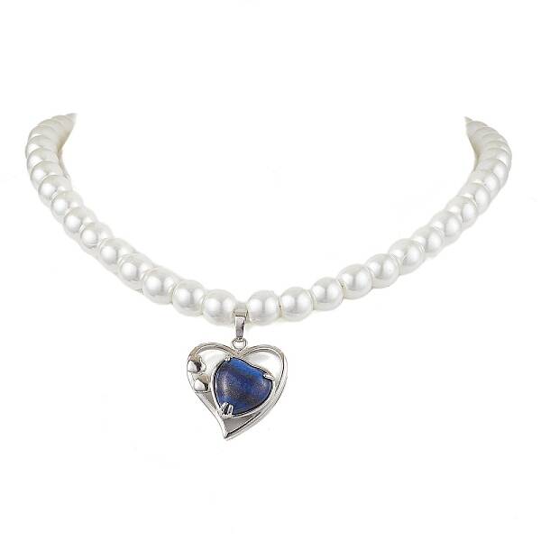 Natural Lapis Lazuli Heart Pendant Necklaces