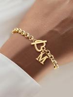 Letter & Heart Design Bracelet, Fashionable Personalized Jewelry for Women for Party, Daily Clothing Decor, Trendy All-match ...