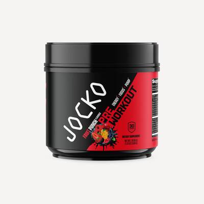 JOCKO, Pre-Workout Powder, Energy  Focus  Pump, Fruit Punch Flavor, 30 Servings (1.31 lbs / 594g) Healthcare Supplement