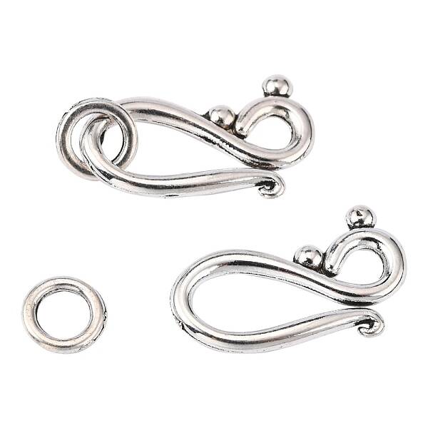 Tibetan Style Alloy Hook and Eye Clasps