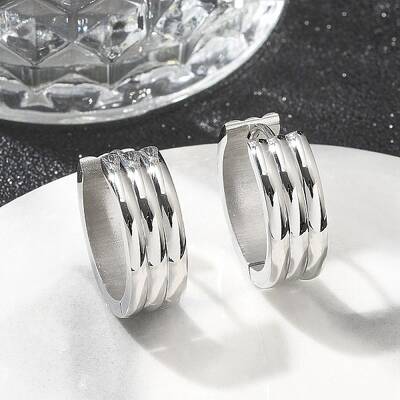 304 Stainless Steel Hoop Earrings for Women