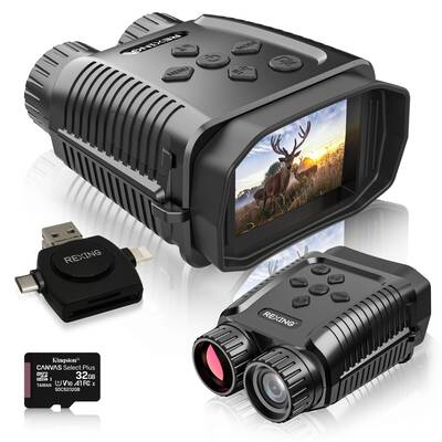 REXING B1 Mini - 1080p Night Vision Mini Digital Binoculars - Travel Infrared Binoculars Save Image And Video w/ Viewing Scre...