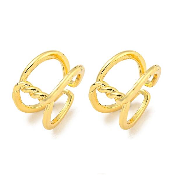 Brass Cuff Earrings