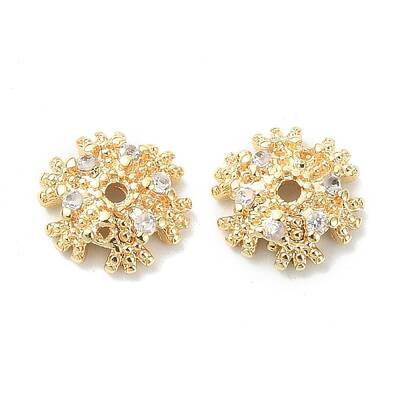Brass with Clear Cubic Zirconia Beads