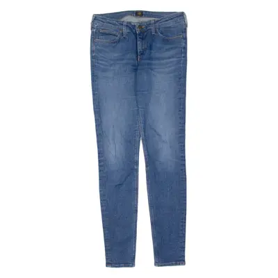 LEE Womens Jeans Blue Regular Straight W30 L35