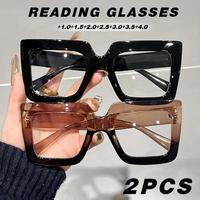 Simple Anti- Light Reading Glasses, Basic Square Frame Eyeglasses for Women & Men, Fashion Trendy Frames Eyeglasses for Work,...