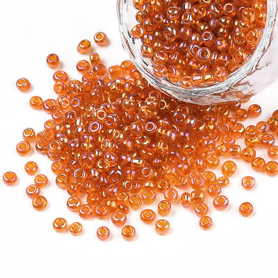 Round Transparent Colors Rainbow Glass Seed Beads