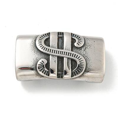 Tibetan Style 304 Stainless Steel Slide Charms/Slider Beads