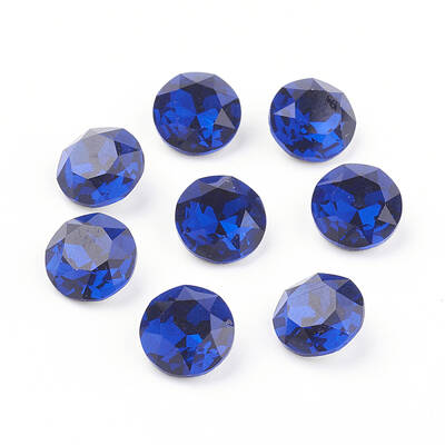 Pointed Back & Back Plated Glass Rhinestone Cabochons