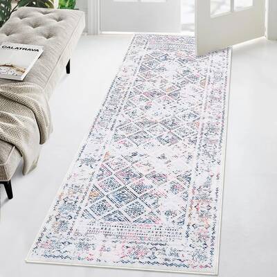Garvee Boho Multicolor 2x6 Hallway Runner Washable Rug Vintage Distressed Floor Carpet Non Slip Laundry Runners Boho Kitchen ...